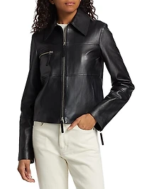 Annabel Leather Zip Jacket