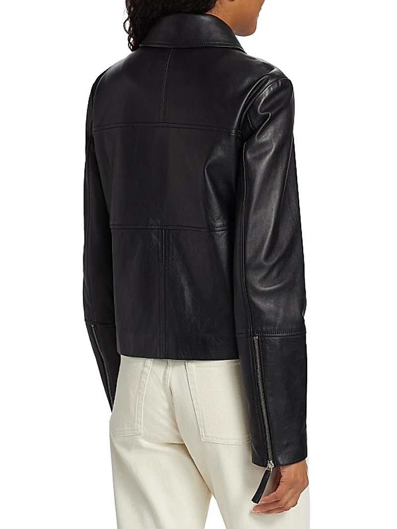 Annabel Leather Zip Jacket