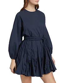 Ella Cotton Braided Belt Minidress