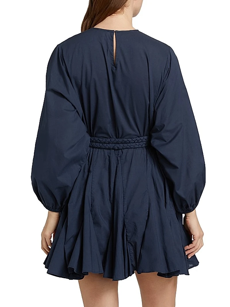 Ella Cotton Braided Belt Minidress
