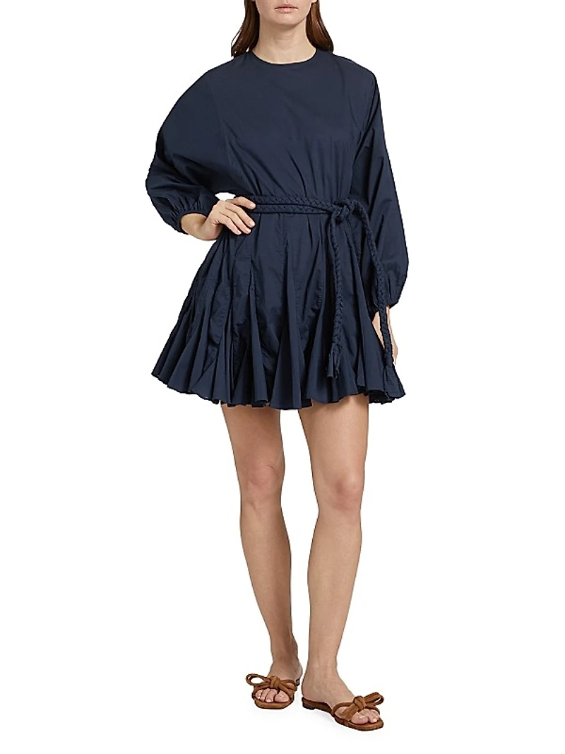 Ella Cotton Braided Belt Minidress