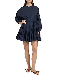 Ella Cotton Braided Belt Minidress
