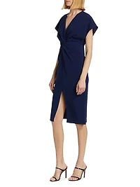 Jackie Twist-Front Cocktail Dress