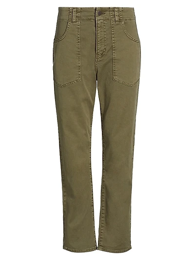 Arya Cotton-Blend Straight-Leg Cargo Pants