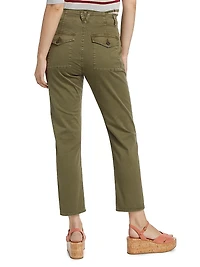 Arya Cotton-Blend Straight-Leg Cargo Pants