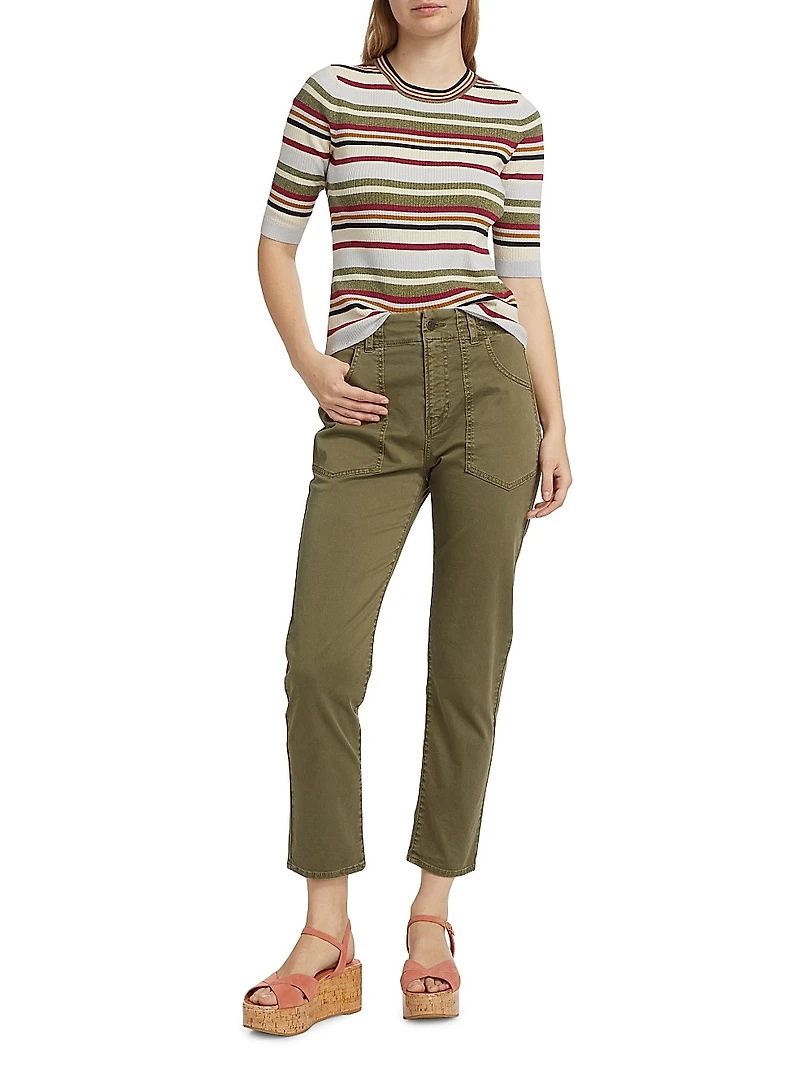 Arya Cotton-Blend Straight-Leg Cargo Pants