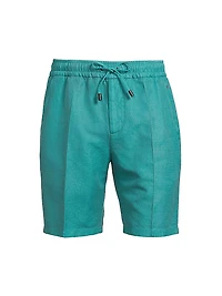 Cotton-Blend Drawstring Shorts
