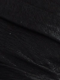 Metallic Jersey Off-the-Shoulder Column Gown