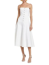 Veena Denim Strapless Midi-Dress