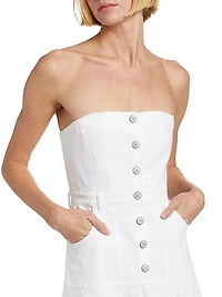 Veena Denim Strapless Midi-Dress
