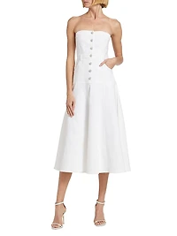 Veena Denim Strapless Midi-Dress