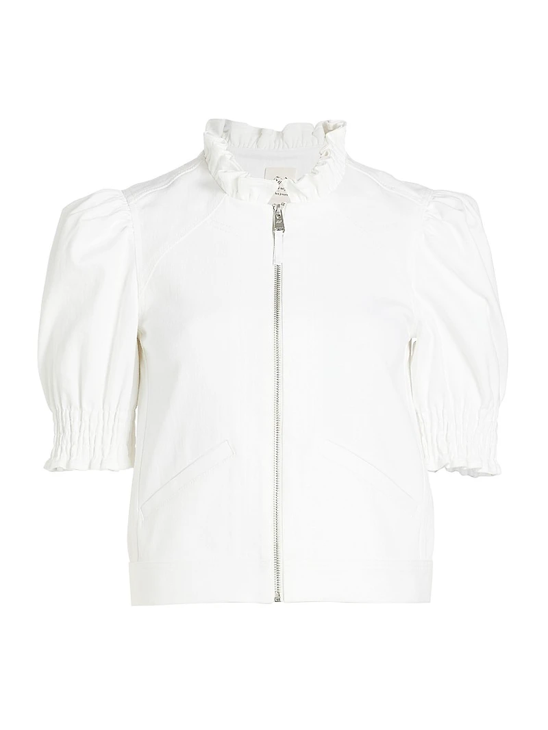 Anabella Ruffled Zip Jacket