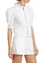 Anabella Ruffled Zip Jacket