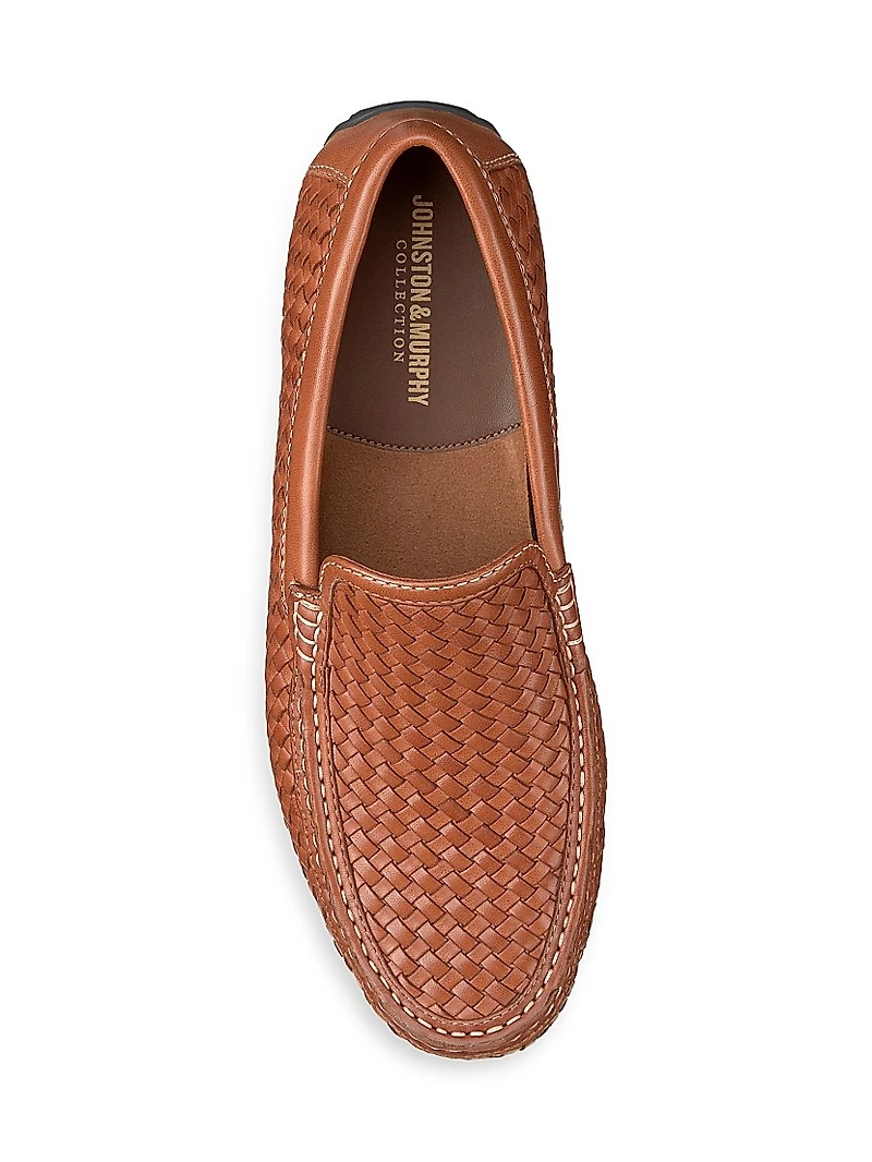 Baldwin Woven Leather Driving Loafers