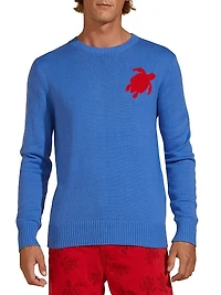 Rayol Logo Cotton-Blend Crewneck Sweater