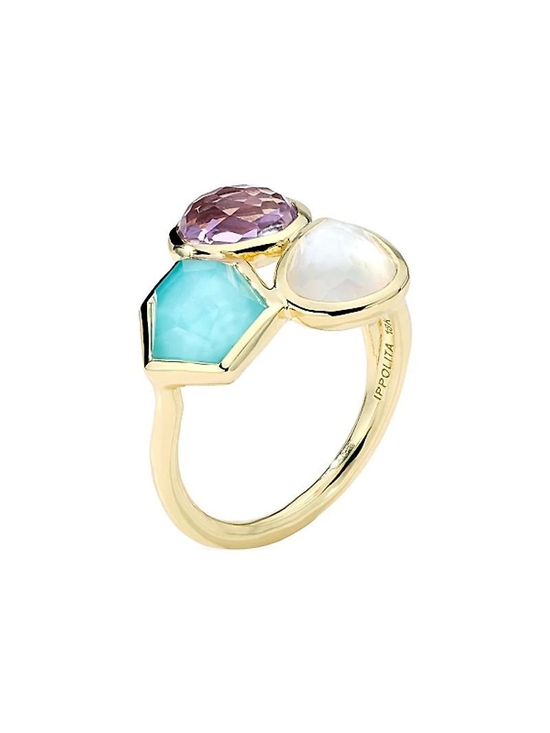 Rock Candy® Small 18K Yellow Gold & Multi-Gemstone Cluster Ring