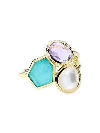 Rock Candy® Small 18K Yellow Gold & Multi-Gemstone Cluster Ring