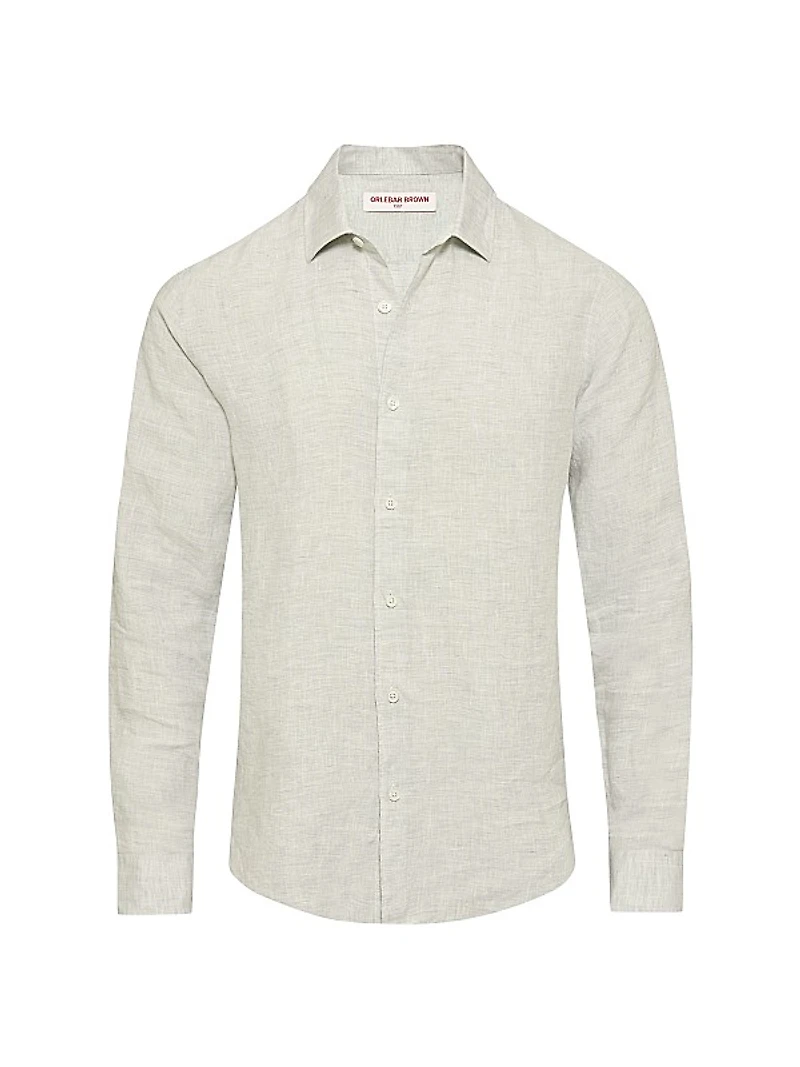 Giles Linen Button-Front Shirt