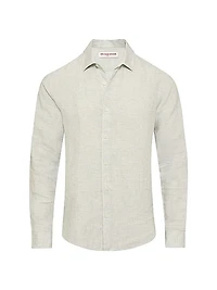 Giles Linen Button-Front Shirt