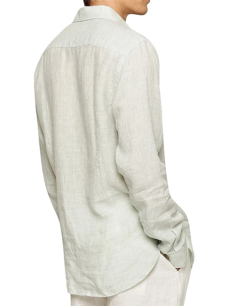 Giles Linen Button-Front Shirt