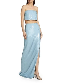 Jupiter Sequined Bandeau Top