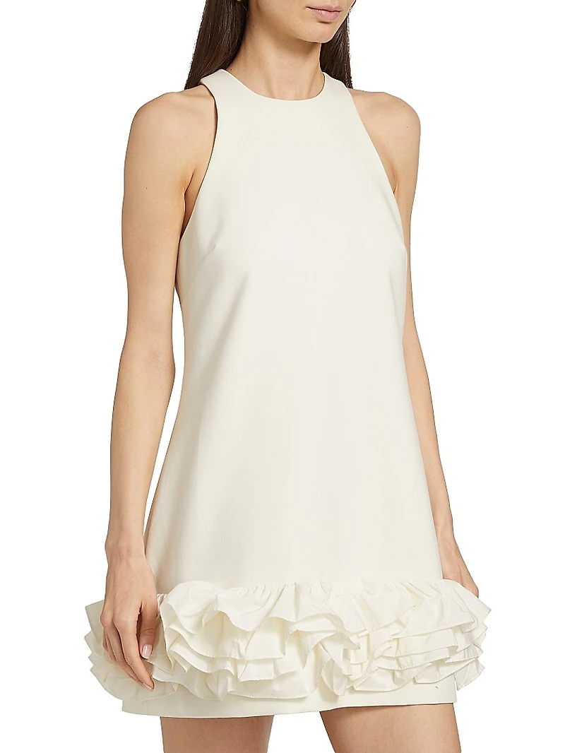 Beta Ruffled-Hem Minidress
