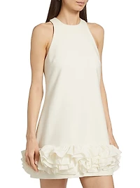 Beta Ruffled-Hem Minidress