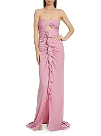Jenna Strapless Ruffled Gown