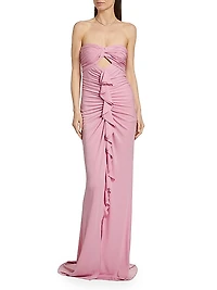 Jenna Strapless Ruffled Gown