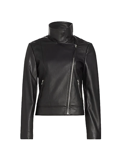 Faux Leather Moto Jacket