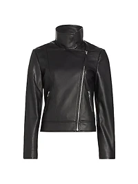 Faux Leather Moto Jacket
