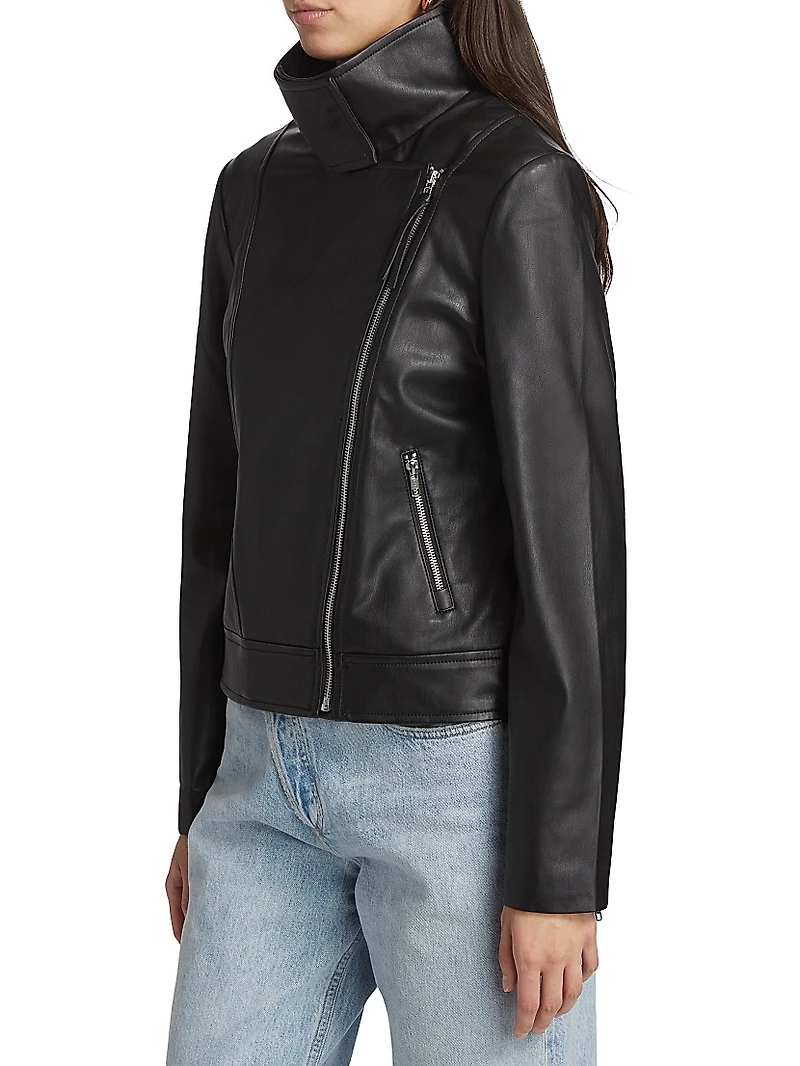 Faux Leather Moto Jacket