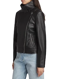 Faux Leather Moto Jacket