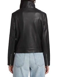Faux Leather Moto Jacket