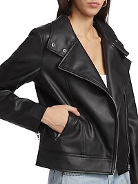 Faux Leather Moto Jacket