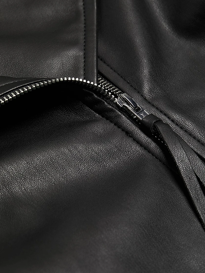 Faux Leather Moto Jacket