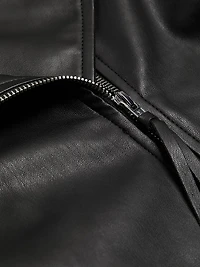 Faux Leather Moto Jacket