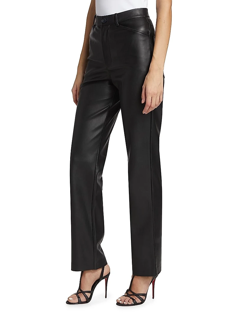 Faux Leather Slim Pants