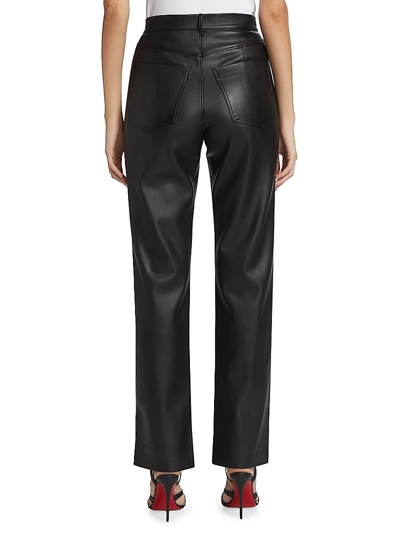Faux Leather Slim Pants