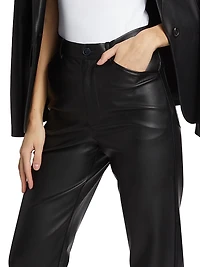 Faux Leather Slim Pants