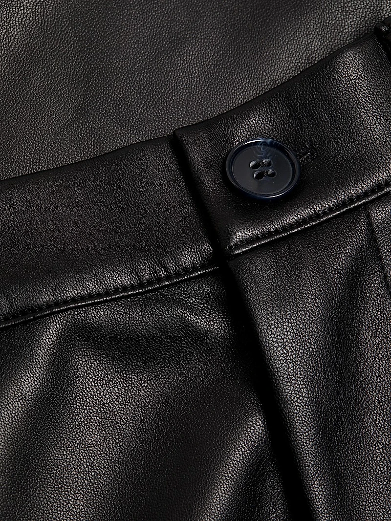 Faux Leather Slim Pants