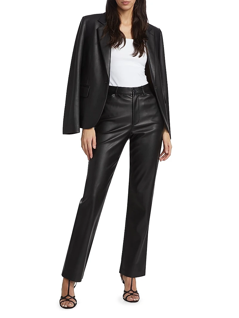 Faux Leather Slim Pants