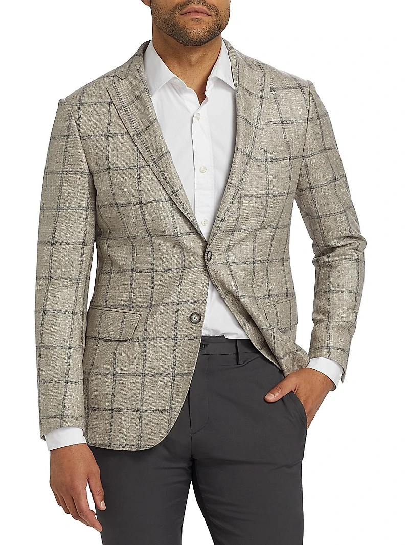 COLLECTION Plaid Wool-Blend Sportcoat
