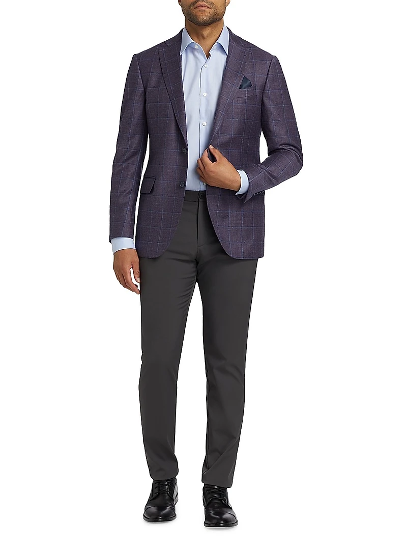 COLLECTION Plaid Stretch Wool Sport Coat