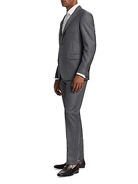 COLLECTION Pinstriped Wool Single-Breasted Suit