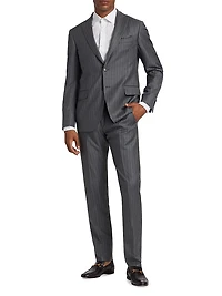 COLLECTION Pinstriped Wool Single-Breasted Suit