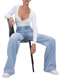 Good Skate Mid-Rise Straight Jeans