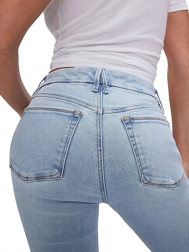 Good Legs Cropped Mini Boot-Cut Jeans