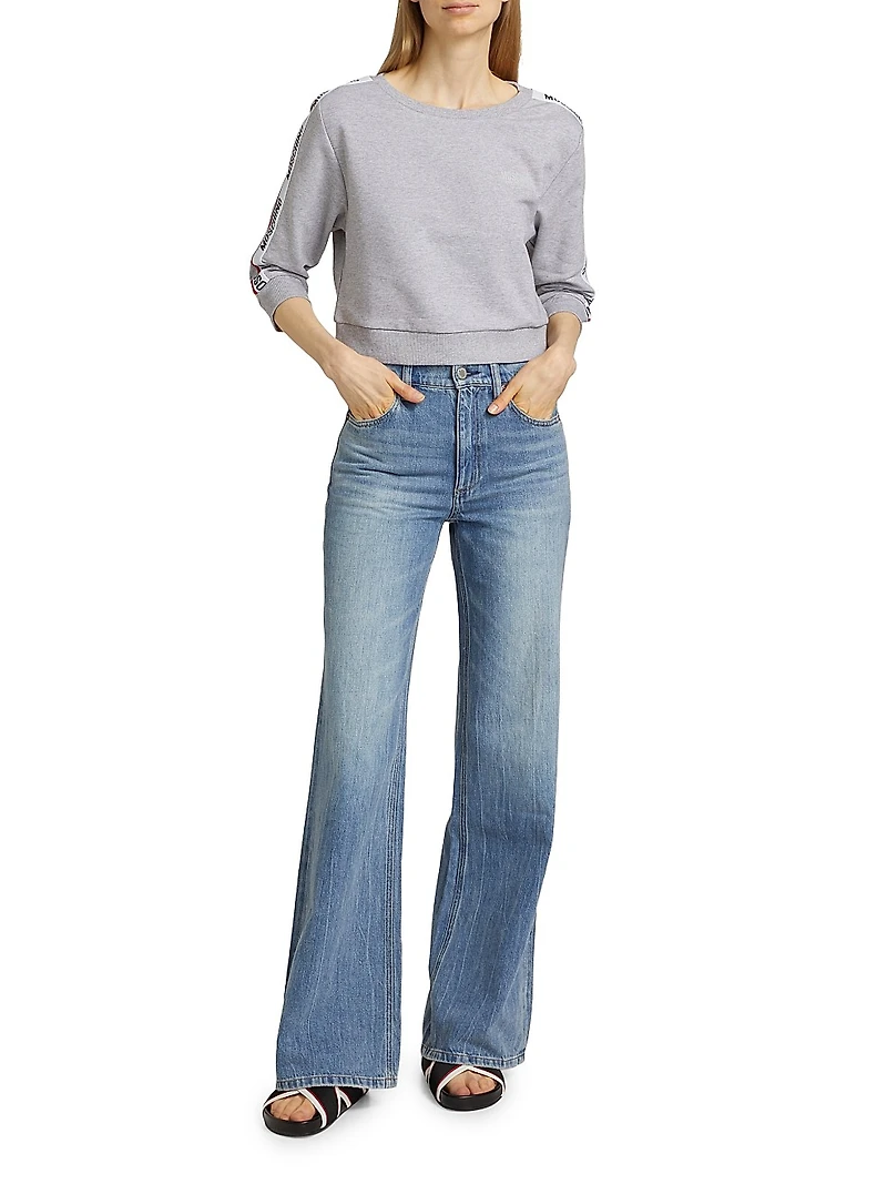 Mos Under Donna-Velmar Crewneck Crop Sweatshirt