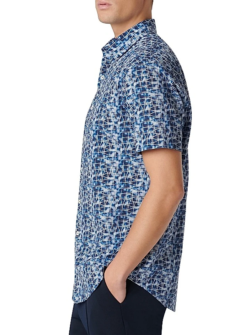 Jackson Abstract-Print Short-Sleeve Shirt